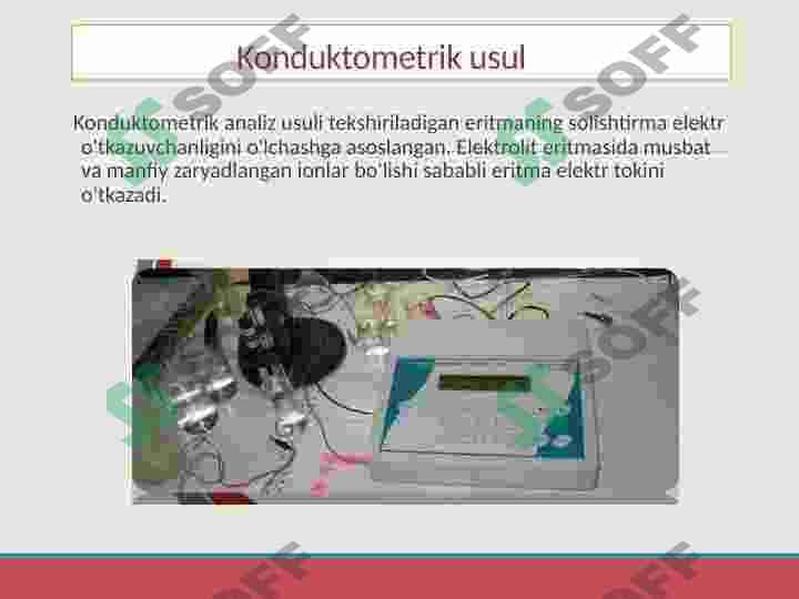 Tuproqni tadqiq qilish usullari . Elektrokimyoviy usullar 3