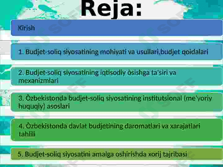 Ochiq iqtisodiyotda byudjet soliq siyosati 3