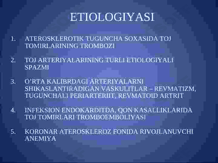 MIOKARD INFARKTI HAQIDA TUSHUNCHA 3