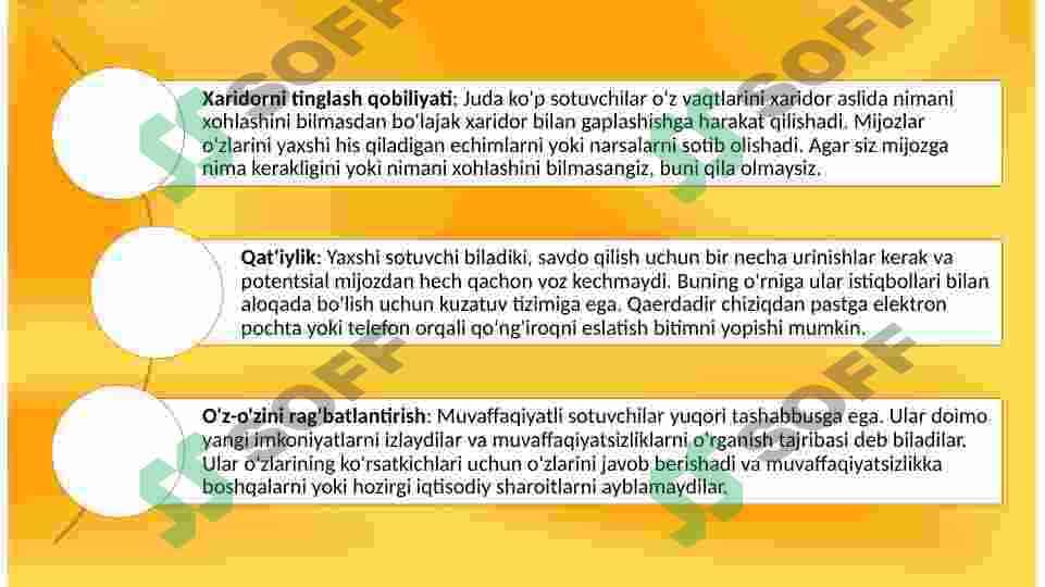 Sotish va sotishni rag´batlantirish munosabatlarida qiymat yaratish strategiyalari 3