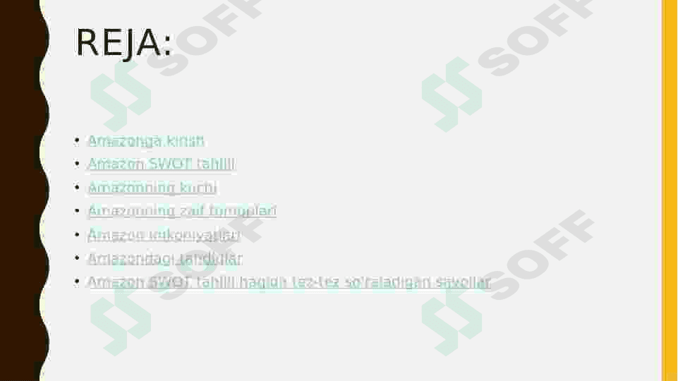 Amazon kompaniyasining SWOT tahlili 3
