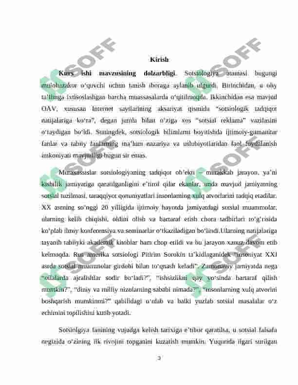 Sotsiologiya fan sifatida shakllanishi 3