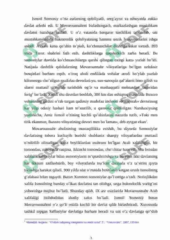 Somoniylar davrida Movarounnahrdagi ijtimoiy-iqtisodiy hayot 3