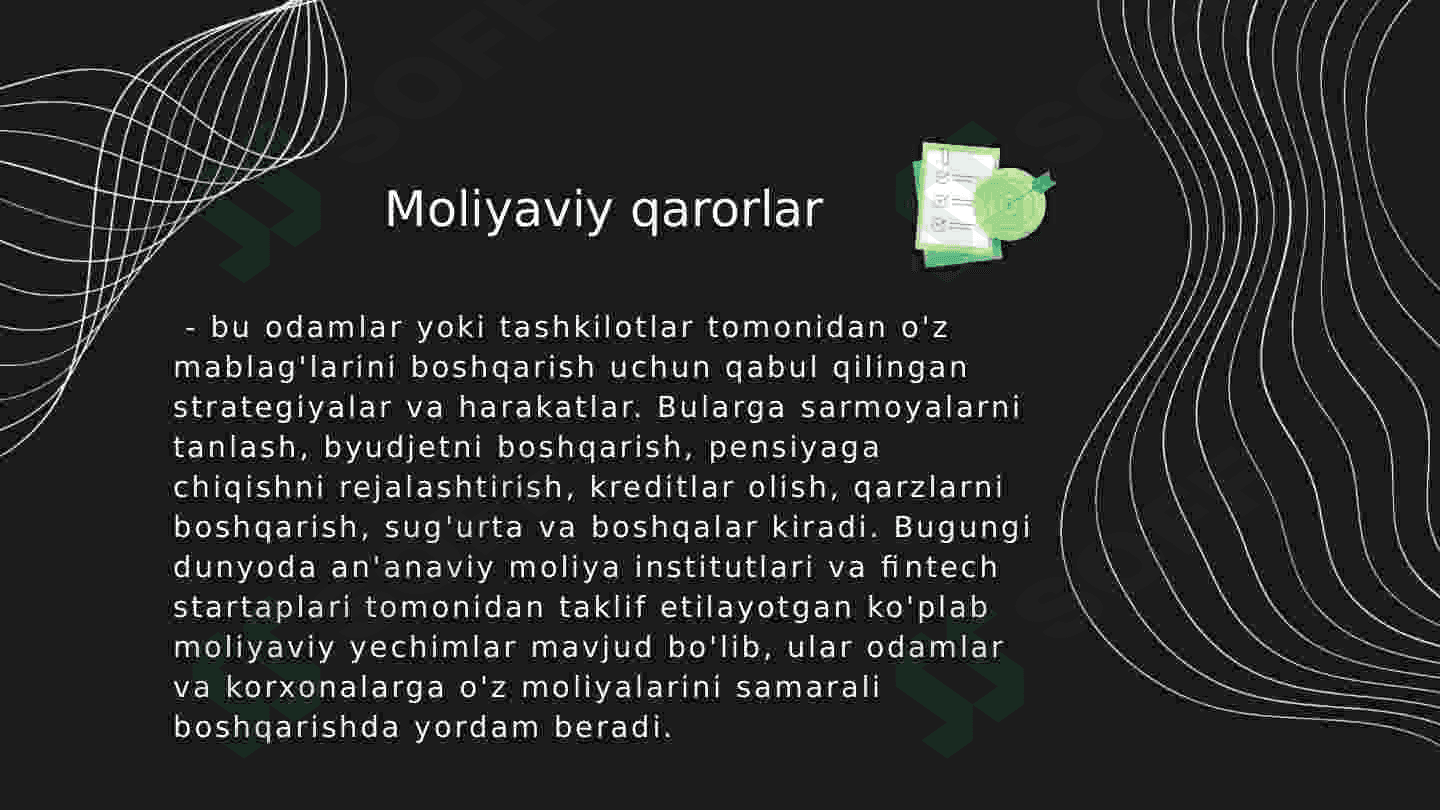 Moliyaviy qarorlar 3