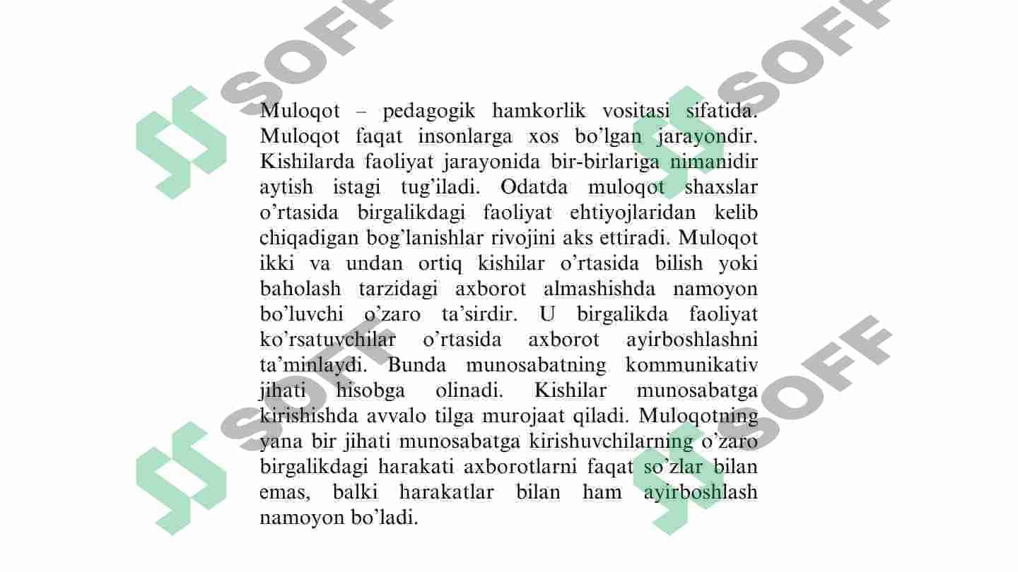 Pedagogik muloqot tizimi va uni tashkil etish texnologiyasi. 3