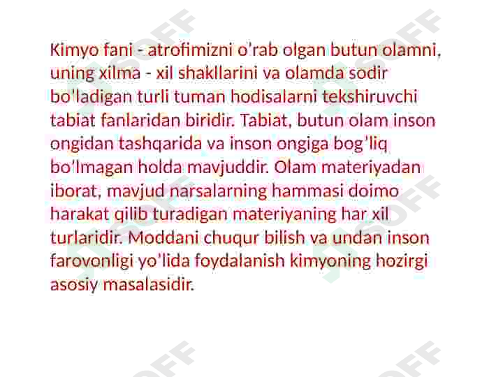 Kimyo fanini rivojlanish tarixi 3