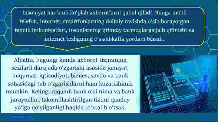 O'zbekistonda raqamli bank xizmatlarining amaldagi holati va ular bilan bog'liq risklar 3