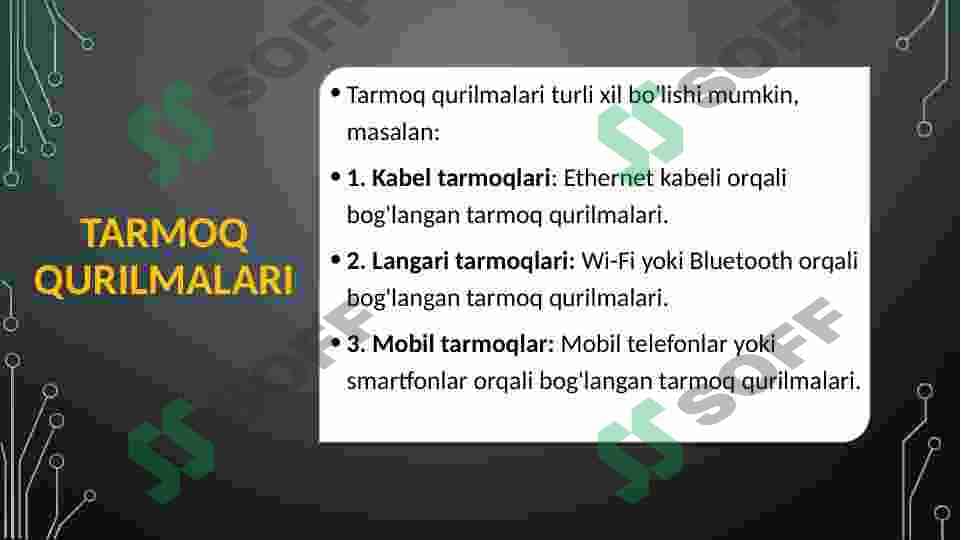 TARMOQ qurilmalari 3
