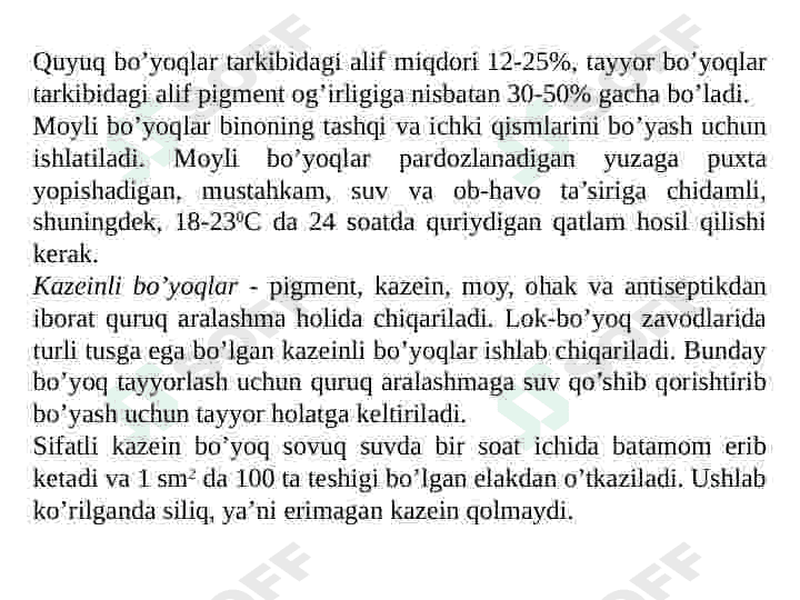 LOK-BO‘YOQ MATERIALLARINING TURLARI 3