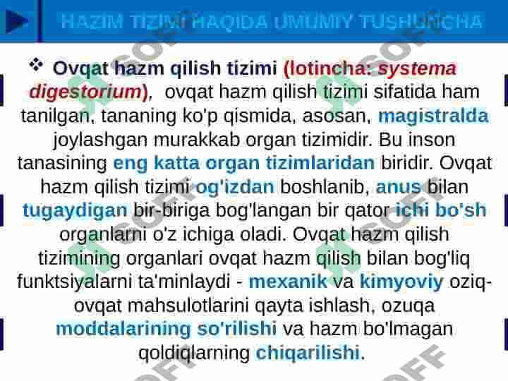 XAZIM TIZIMI FILOGENEZI VA BUZULISHLARI 3