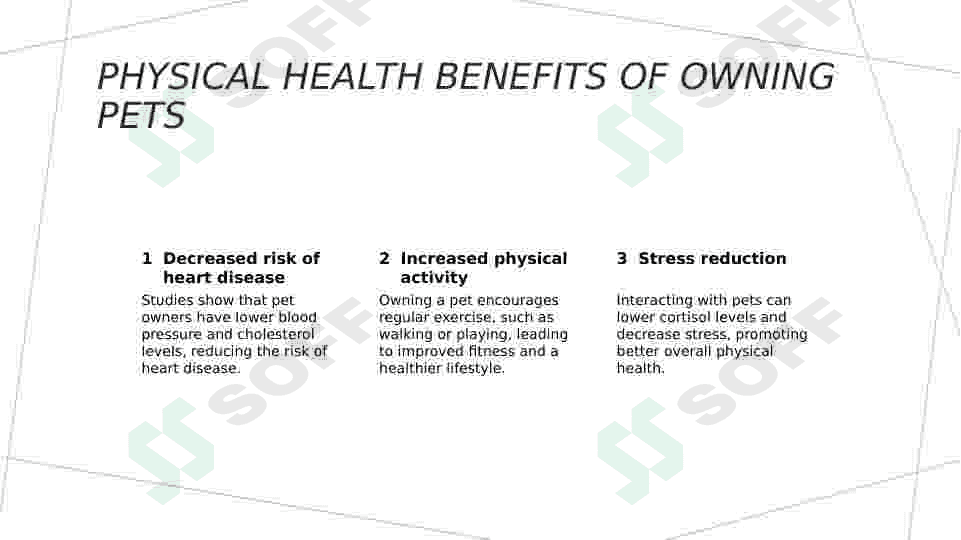 Having pets benefits people 3