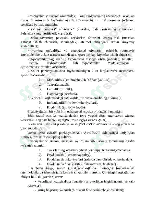 Maqsadli bozorni tanlash 4