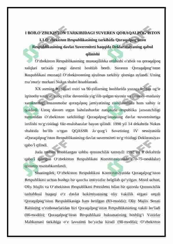 MUSTAQILLIK YILLARI QORAQALPOG‘ISTONDA XALQNING IJTIMOIY-IQTISODIY HAYOTIDAGI O’ZGARISHLAR 4