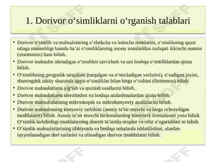 Dorivor oʻsimliklar 4