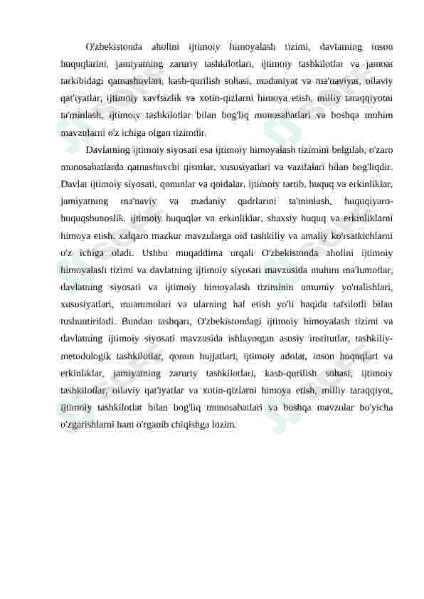 O`zbekistonda aholini ijtimoiy himoyalash tizimi va davlatning ijtimoiy siyosati 4