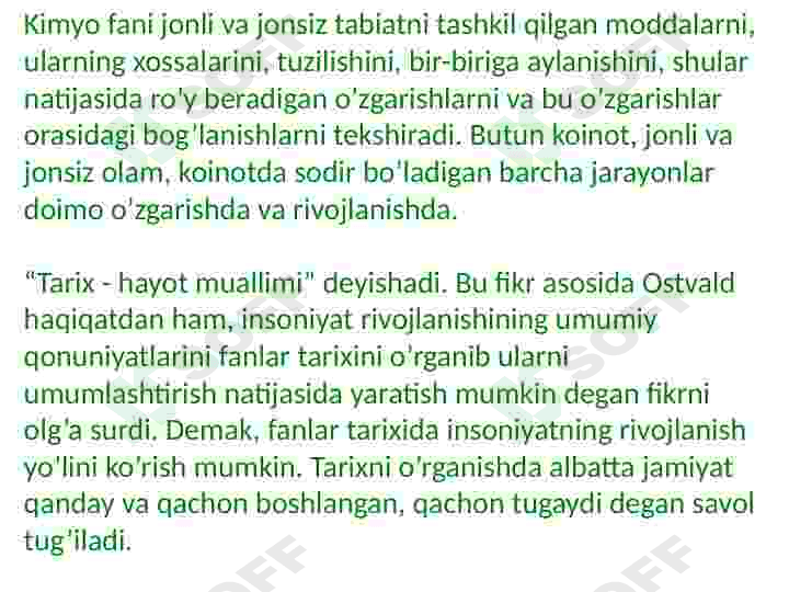 Kimyo fanini rivojlanish tarixi 4