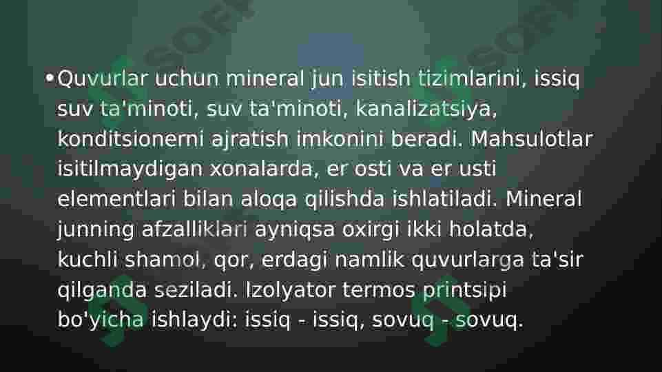 Quvurlarni mineral jun bilan issiqlik izolyatsiyasi 4
