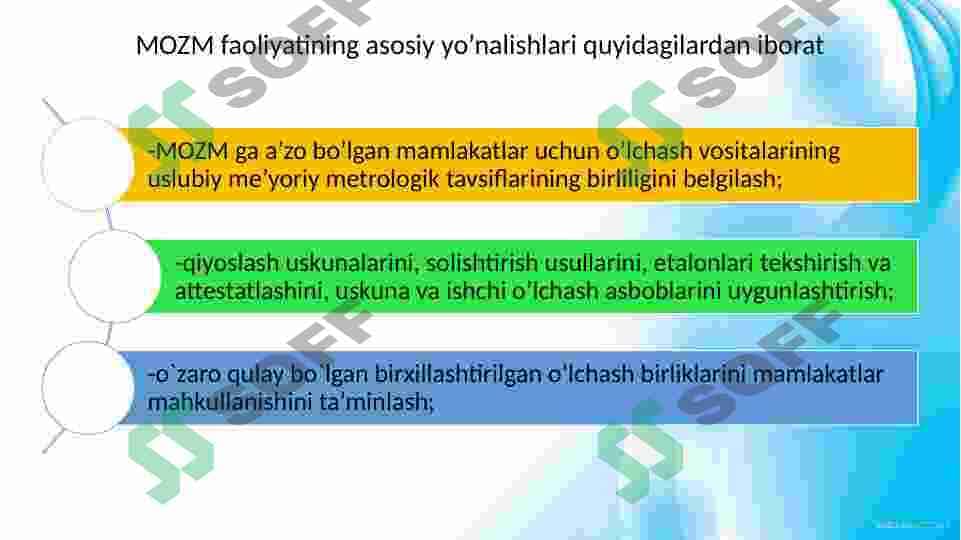 Metrologiya bo’yicha qonunlashtiruvchi xalqaro tashkilotlar 4