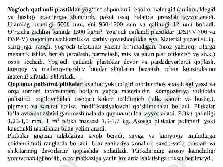 Polimer buyumlarning turlari 4