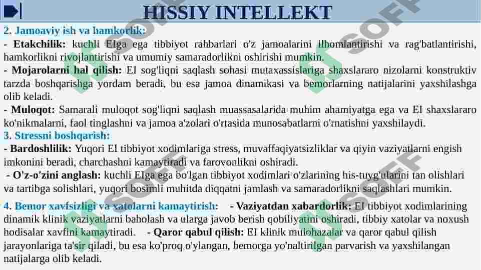 TIBBIYOT FAOLIYATIDA EMOTSIONAL INTELLEKTNING AHAMIYATI VA UNI RIVOJLANISH YO'LLARI 4