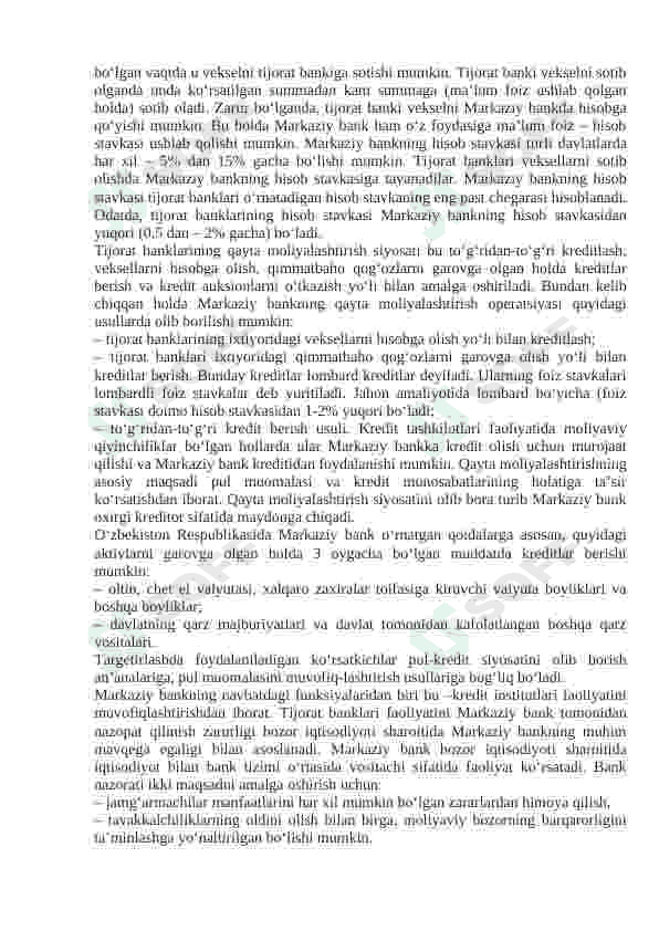 Markaziy bank va uning funksiyalari Silabus 4