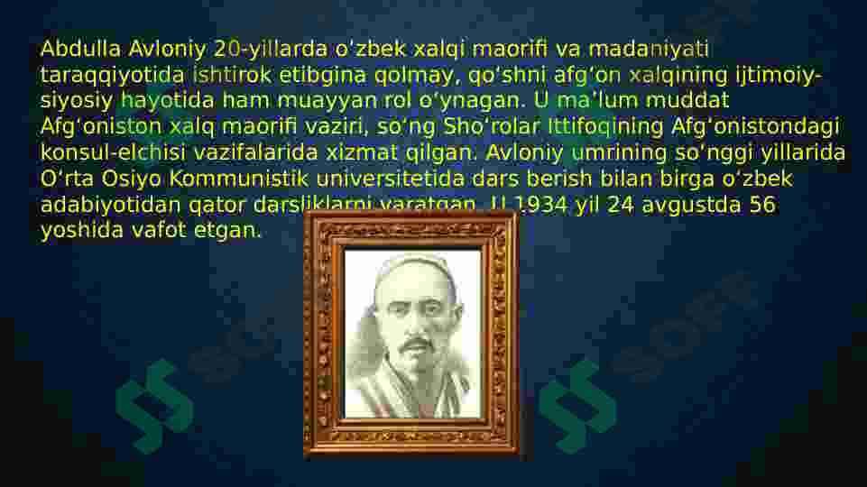 Abdulla Avloniy  “Madaniyat to`lqinlari” 4