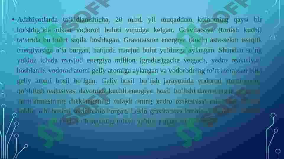 Yerda Hayotning paydo bo’lishi 4