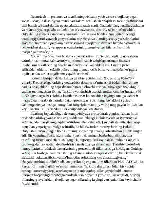 MODULLI DASTURLASHNING KELIB CHIQISH TARIXI 4