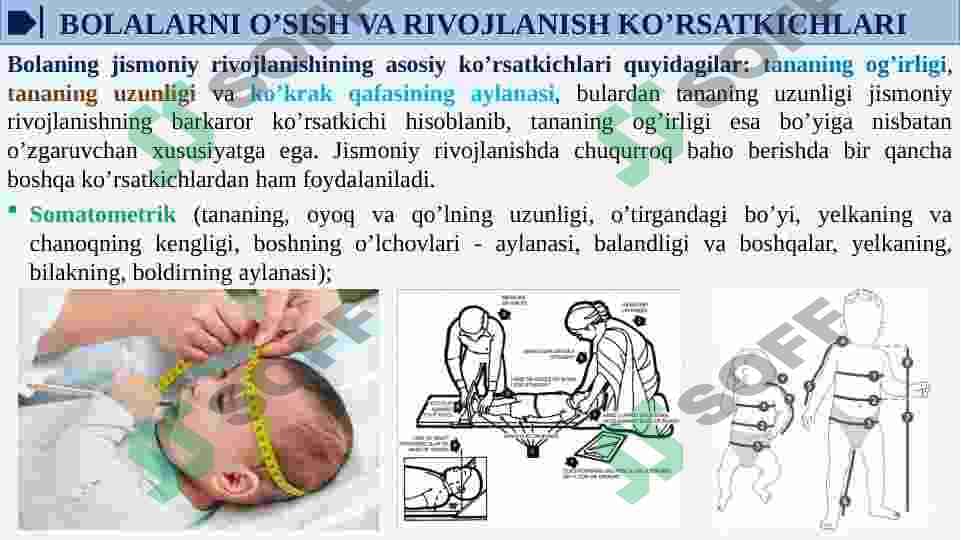 BOLALARNI JISMONIY RIVOJLANISHINING ASOSIY KO'RSATKICHLARI. JSST TOMONIDAN ISHLAB CHIQARILGAN BESH YOSHGACHA BOLALARNI O'SISH VA RIVOJLANISH STANDARTLARI VA GRAFIKALARI. 4