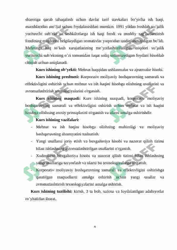Mehnat haqqidan ushlanmalar va ajratmalar hisobi 4