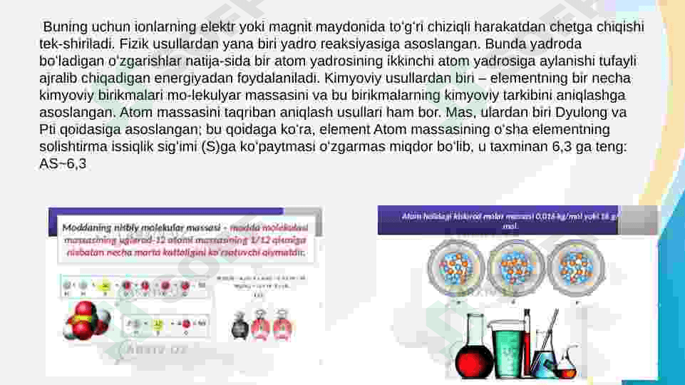 Atom massa va molekulyar massa 4