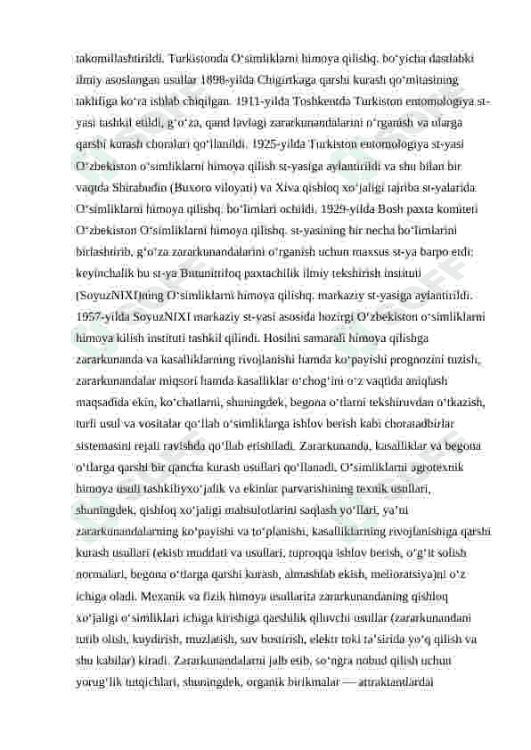 Qishloq xo'jaligiga zarar keltiradigan shilimshiqlar va zamburug'larning tarqalishi va ularni oldini olish chora tadbirlar. 4