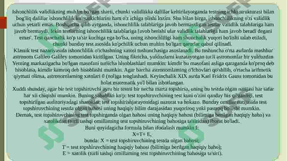 ISHONCHLILIK. TESTNI YARATISH 4