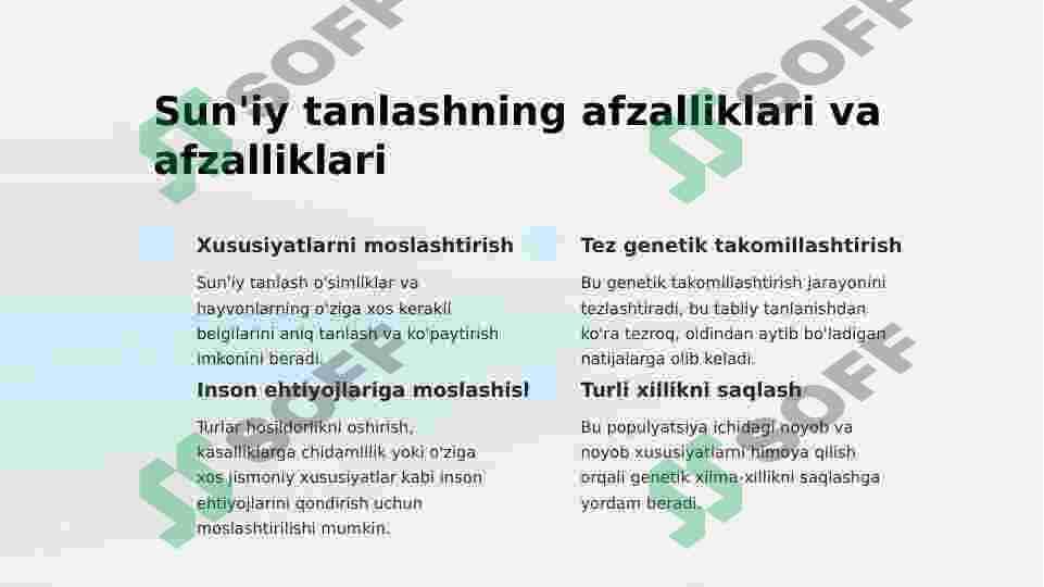 Suniy Tanlanish 4