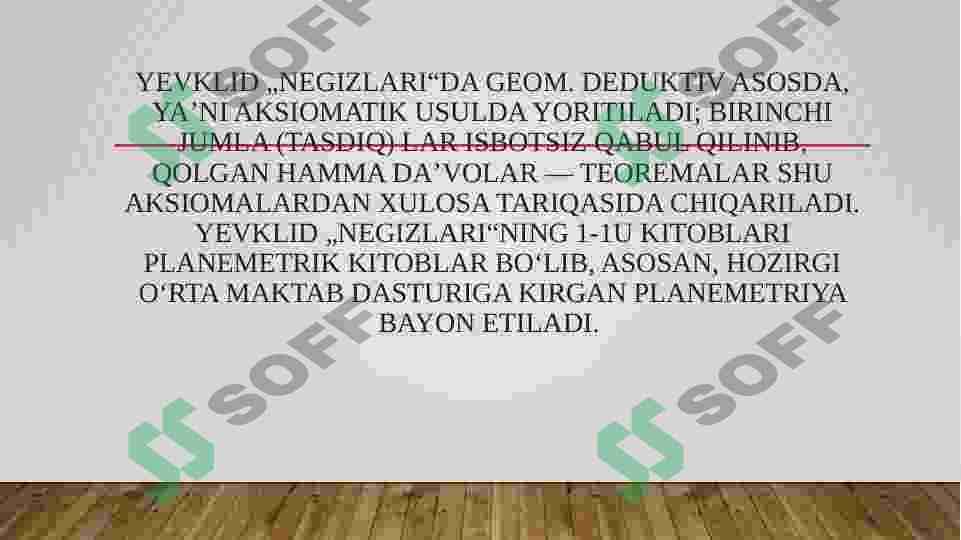 Yevklidning ,,negizlar asari” 4