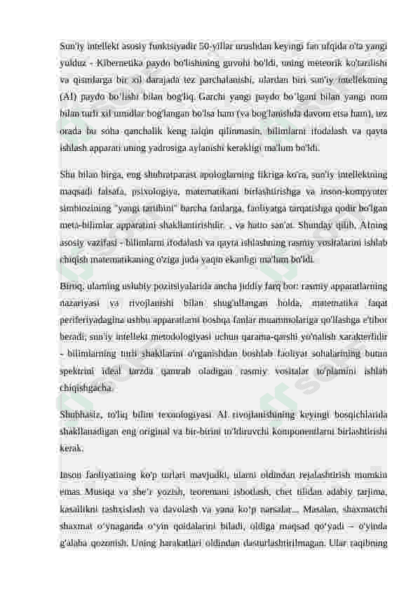 Sunʼiy intellektning rivojlanishi 4