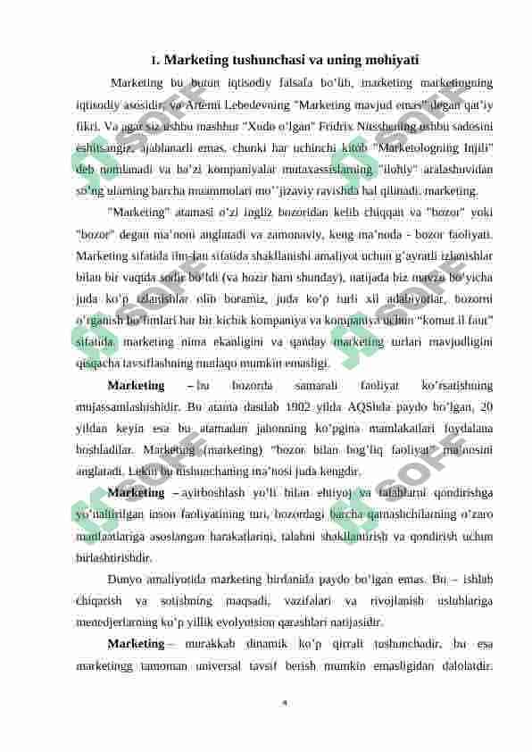 Marketing uning maqsadi vazifalari va tamoyillari 4