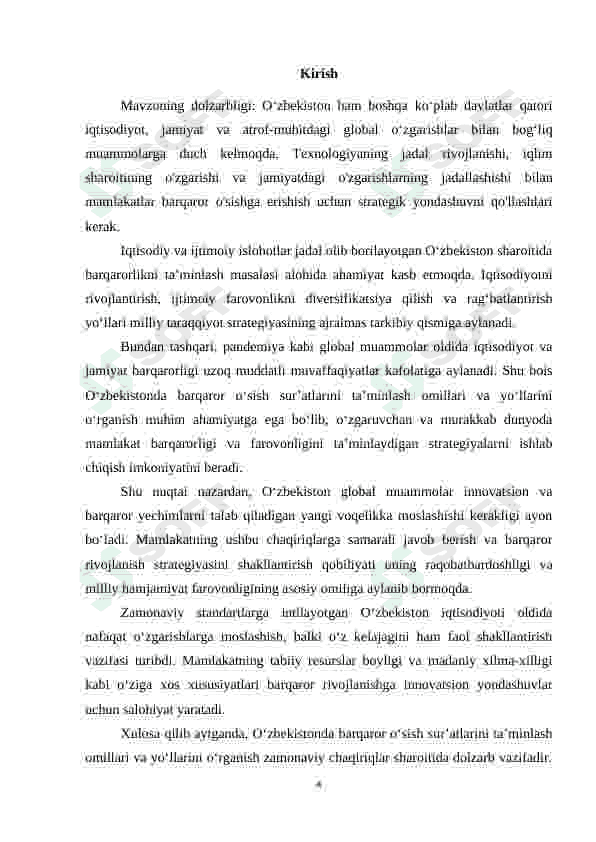 O'zbekistonda barqaror o'sishni ta'minlashning omillari va yo'llari 4