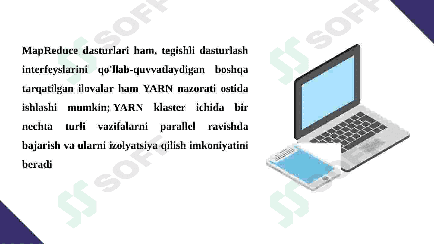 Hadoop ekosistemasi. Ma’lumotlarni qayta ishlash dasturiy vositalari 4