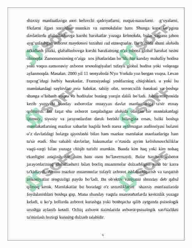 Ochiq axborot kommunikatsiya tizimida yoshlarda axborot iste'moli madaniyatini oshirish masalalari 4