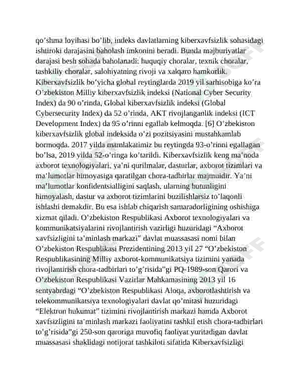 "Raqamli iqtisodiyotda kiberxavfsizlikni roli" mavzusida mustaqil ish 4
