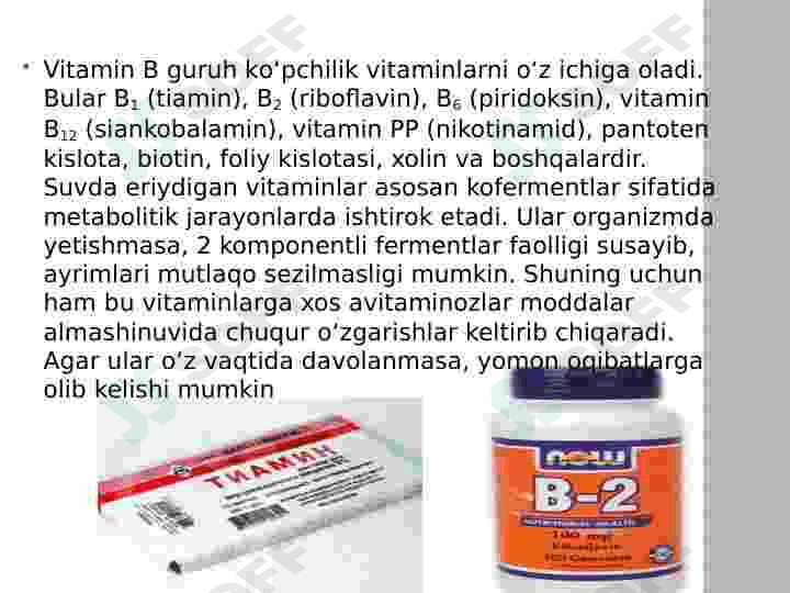 Suvda va yogʻda eruvchi vitaminlar 4