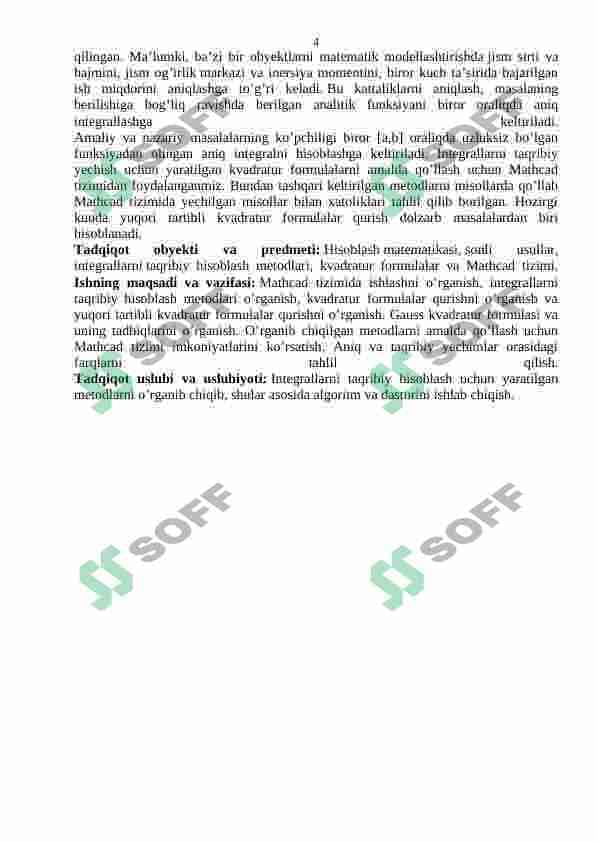 Koordinatalar bo‘yicha tushish usuli. 4