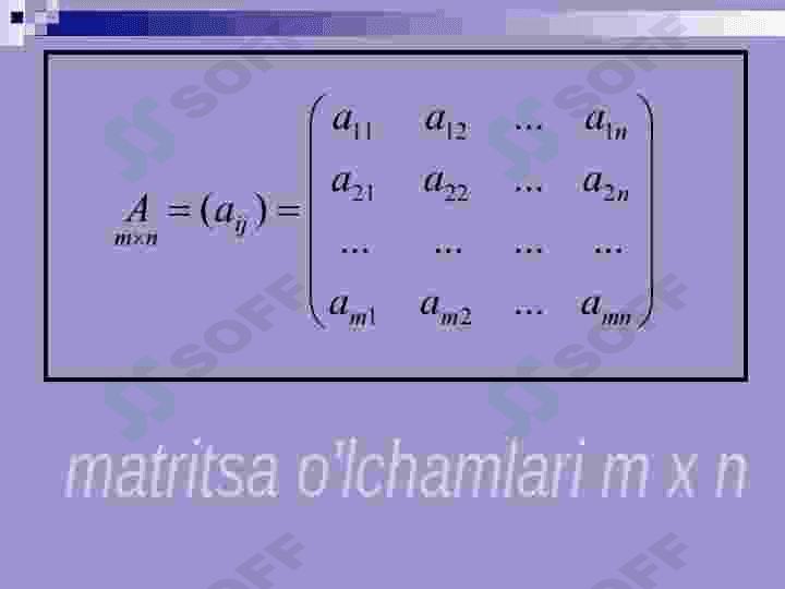 Matritsa va ular ustida amallar. 4