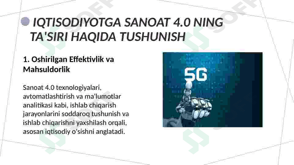 Iqtisodiyotga investitsiyalarni jalb qilishda sanoat 4.0 elementlarning ahamiyati 4