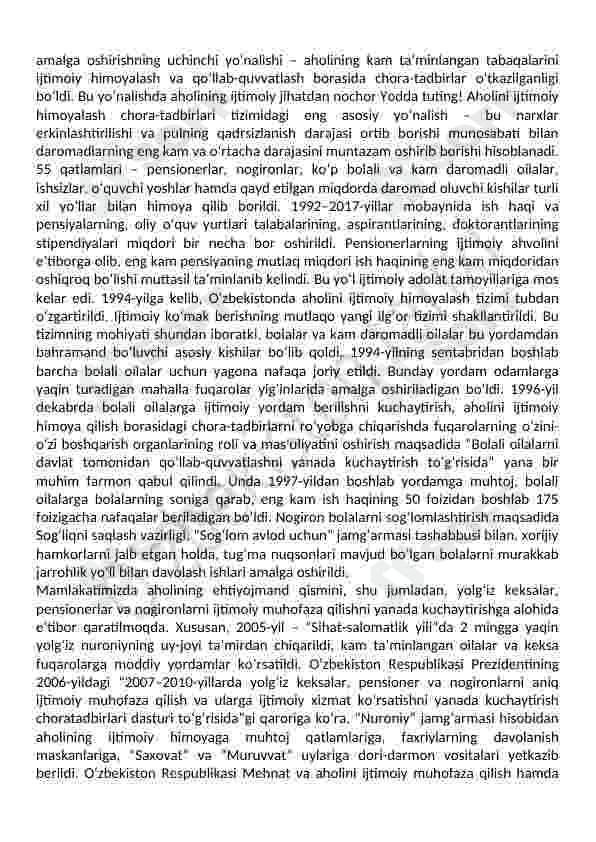 O'zbekistonda kuchli ijtimoiy siyosat 4