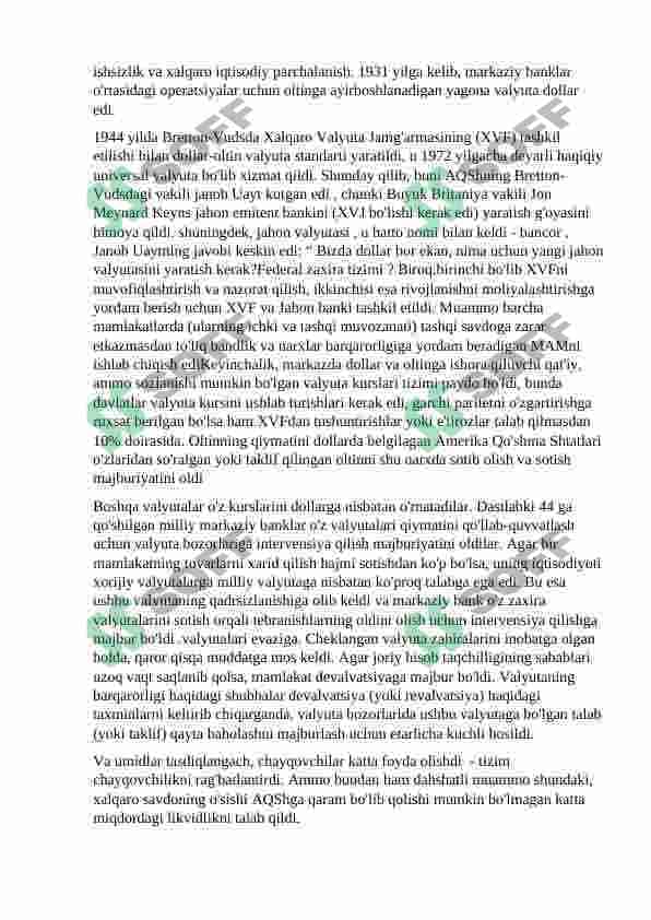 Jahon Monetar Tizimi 4