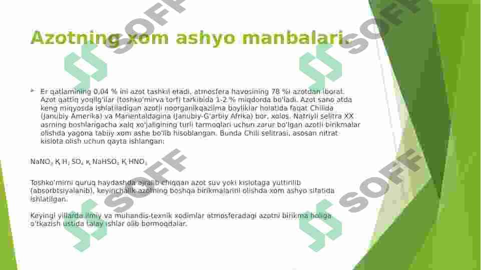 AMMIAK ISHLAB CHIQARISH 4