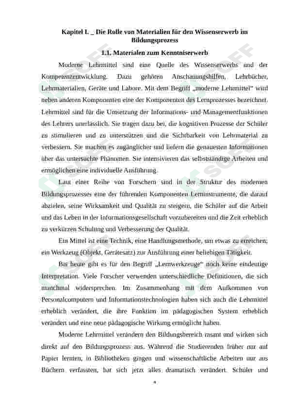 Materialen zum Kenntniserwerb 4