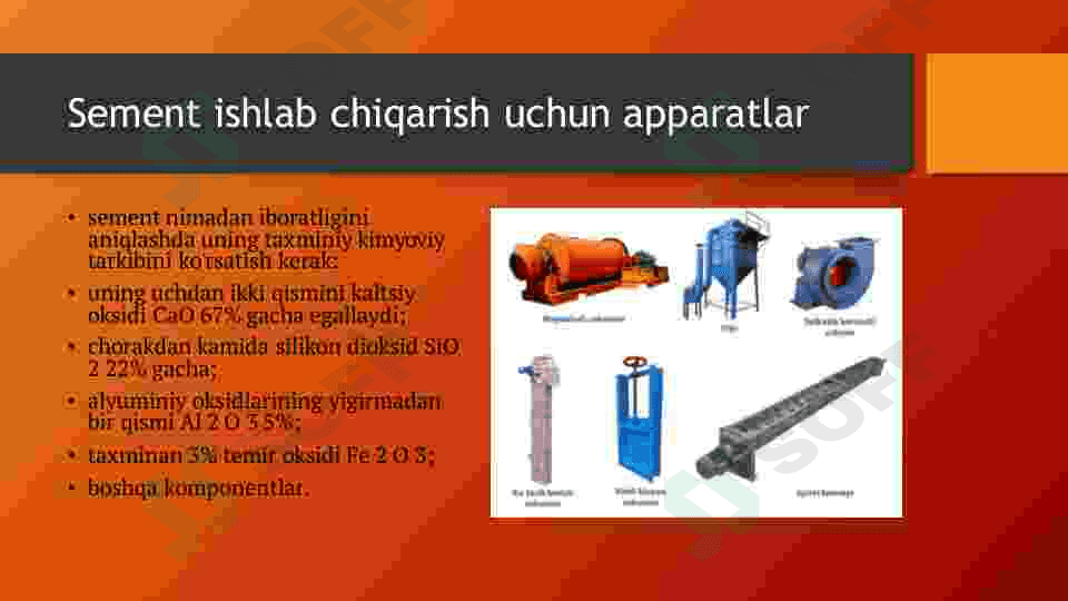 Sement ishlab chiqarish apparatlari 4